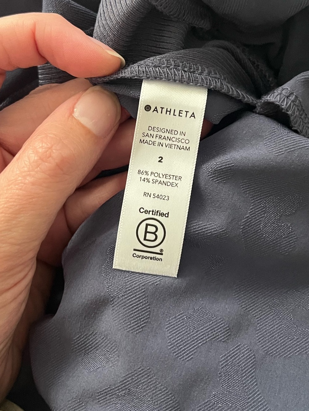 Athleta Brooklyn Textured Jumpsuit Leopard Blue Sleeveless Ankle Size 2 - Picture 15 of 16